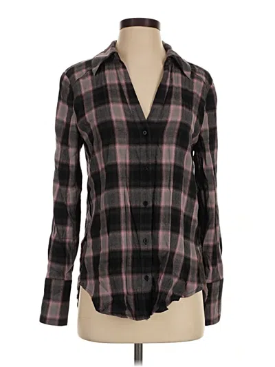 Pre-owned Paige Long Sleeve Blouse In Black