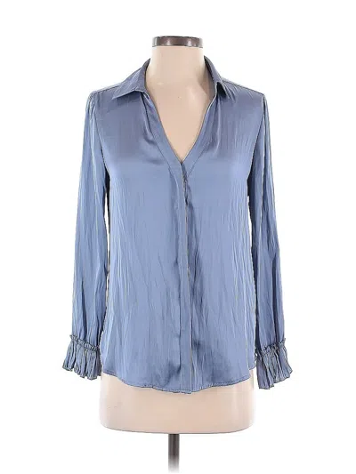 Pre-owned Paige Long Sleeve Blouse In Blue
