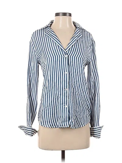 Pre-owned Paige Long Sleeve Blouse In Blue