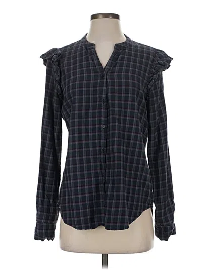 Pre-owned Paige Long Sleeve Blouse In Blue