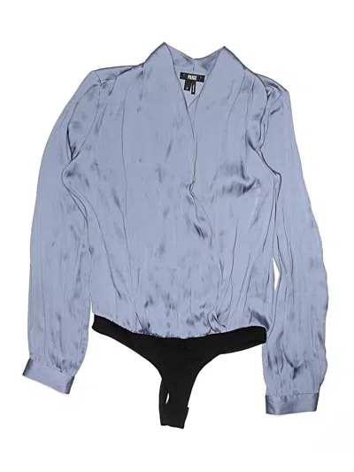 Pre-owned Paige Long Sleeve Blouse In Blue