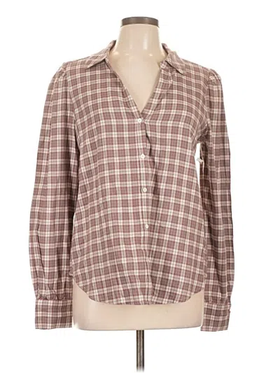 Pre-owned Paige Long Sleeve Blouse In Brown