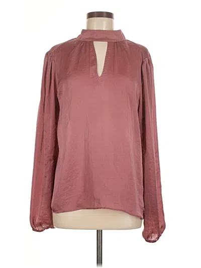 Pre-owned Paige Long Sleeve Blouse In Burgundy