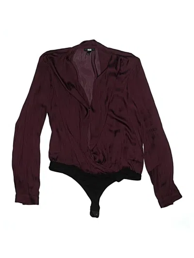 Pre-owned Paige Long Sleeve Blouse In Burgundy