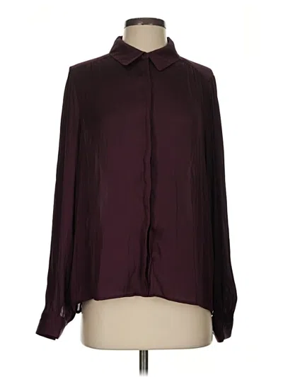 Pre-owned Paige Long Sleeve Blouse In Burgundy