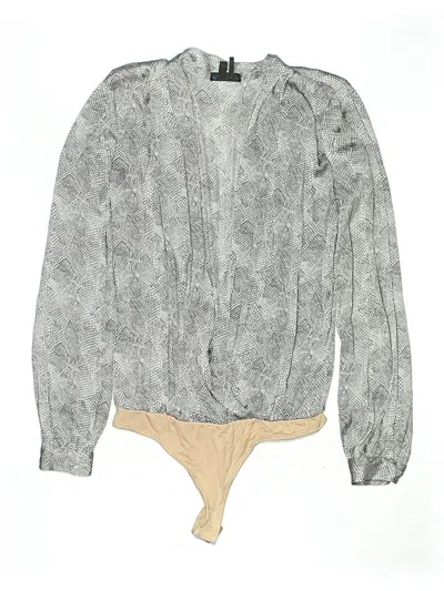 Pre-owned Paige Long Sleeve Blouse In Gray