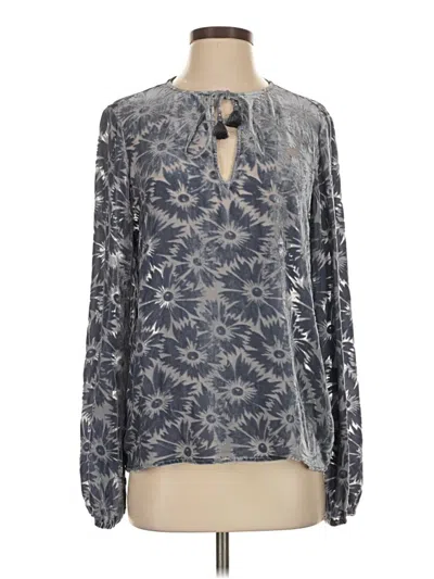 Pre-owned Paige Long Sleeve Blouse In Gray