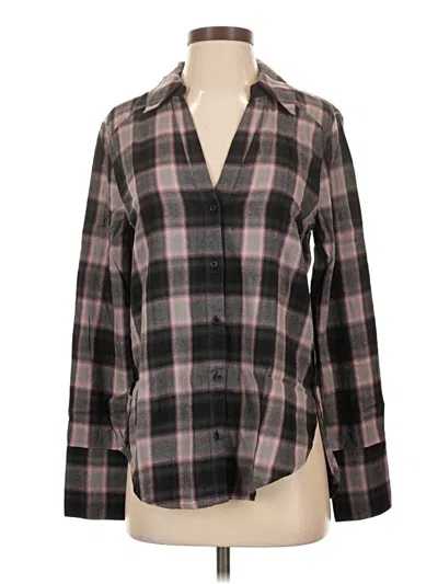 Pre-owned Paige Long Sleeve Blouse In Gray