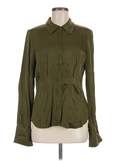 Pre-owned Paige Long Sleeve Blouse In Green