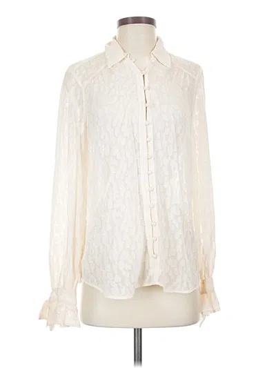 Pre-owned Paige Long Sleeve Blouse In Ivory