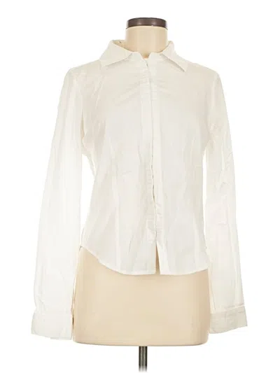 Pre-owned Paige Long Sleeve Blouse In Ivory