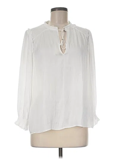 Pre-owned Paige Long Sleeve Blouse In Ivory