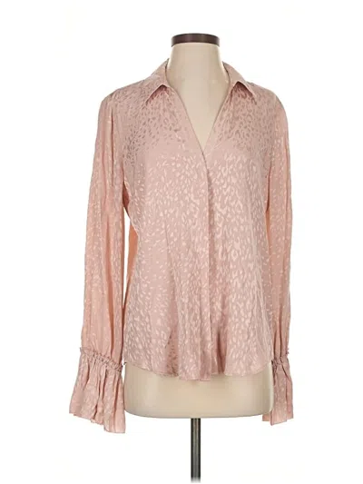Pre-owned Paige Long Sleeve Blouse In Pink