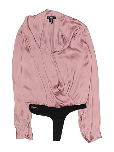 Pre-owned Paige Long Sleeve Blouse In Pink