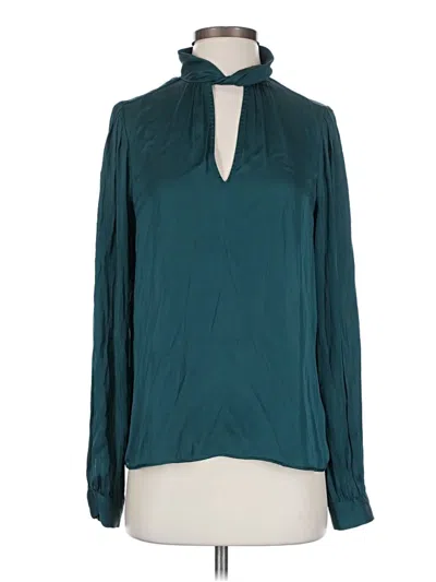 Pre-owned Paige Long Sleeve Blouse In Teal