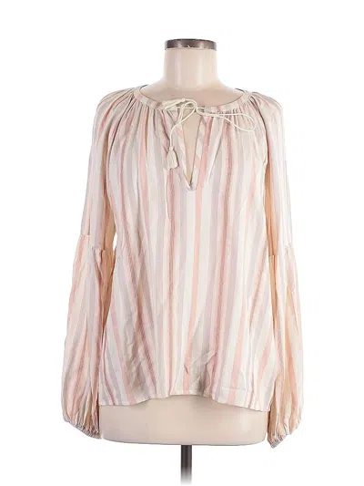 Pre-owned Paige Long Sleeve Blouse In White