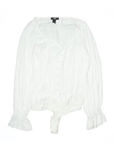 Pre-owned Paige Long Sleeve Blouse In White
