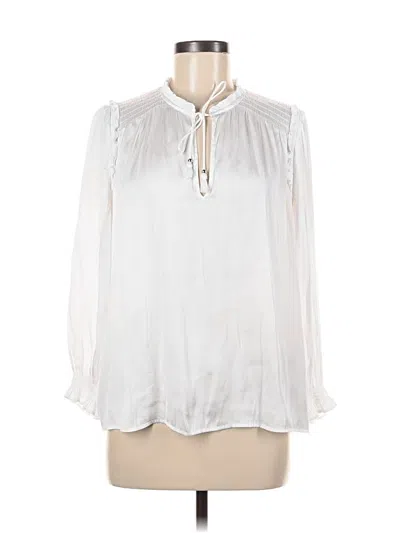 Pre-owned Paige Long Sleeve Blouse In White