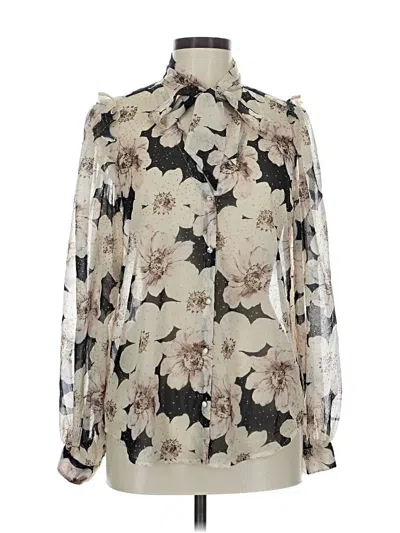 Pre-owned Paige Long Sleeve Blouse In White