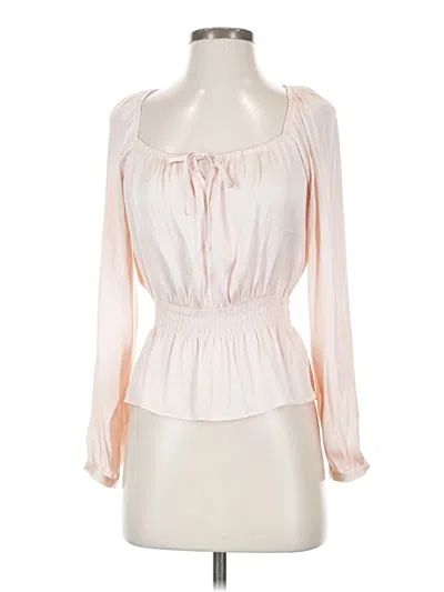 Pre-owned Paige Long Sleeve Blouse In White