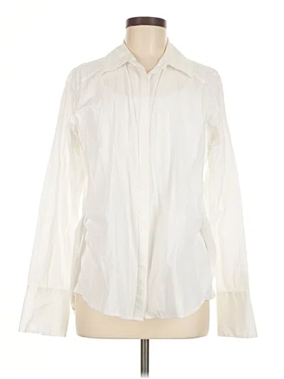 Pre-owned Paige Long Sleeve Blouse In White