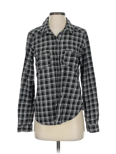 Pre-owned Paige Long Sleeve Button Down Shirt In Black