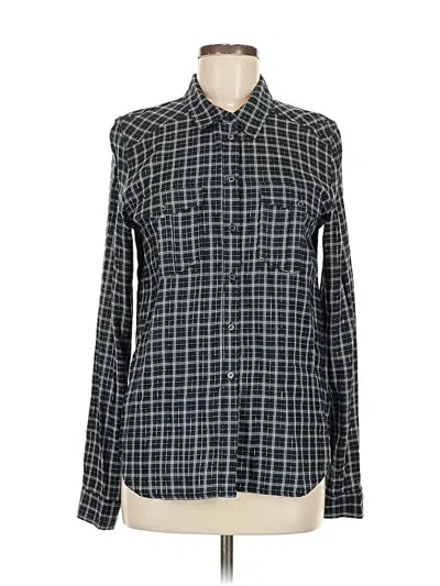 Pre-owned Paige Long Sleeve Button Down Shirt In Black