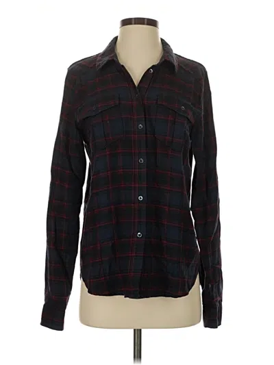 Pre-owned Paige Long Sleeve Button Down Shirt In Black