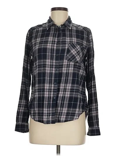 Pre-owned Paige Long Sleeve Button Down Shirt In Black