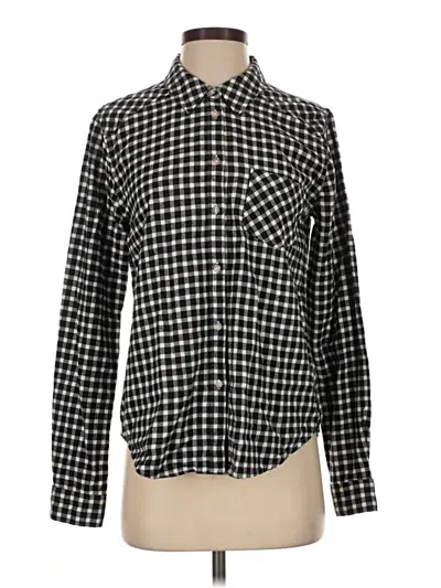 Pre-owned Paige Long Sleeve Button Down Shirt In Black