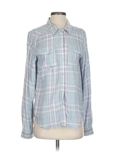 Pre-owned Paige Long Sleeve Button Down Shirt In Blue