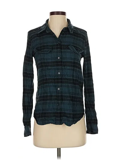 Pre-owned Paige Long Sleeve Button Down Shirt In Blue
