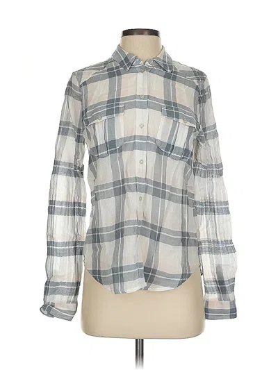 Pre-owned Paige Long Sleeve Button Down Shirt In Gray