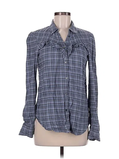 Pre-owned Paige Long Sleeve Button Down Shirt In Gray