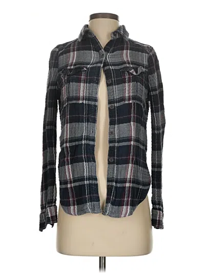 Pre-owned Paige Long Sleeve Button Down Shirt In Gray