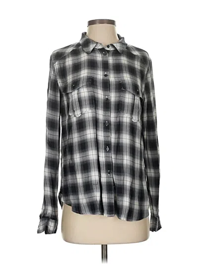 Pre-owned Paige Long Sleeve Button Down Shirt In Gray