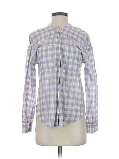 Pre-owned Paige Long Sleeve Button Down Shirt In Purple