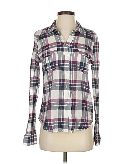 Pre-owned Paige Long Sleeve Button Down Shirt In Purple