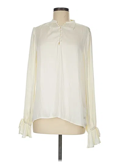 Paige Long Sleeve Polo Shirt In Ivory