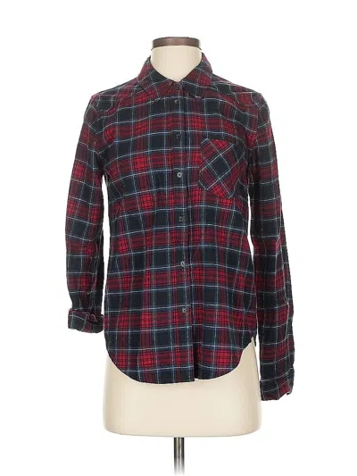 Pre-owned Paige Long Sleeve Polo Shirt In Red