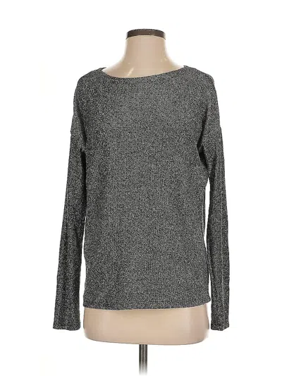 Pre-owned Paige Long Sleeve Top Gray Boatneck Tops
