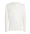 Paige Long-sleeved Henley Top In White