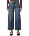 Paige Anessa Raw Hem High Waist Ankle Wide Leg Jeans In Blue