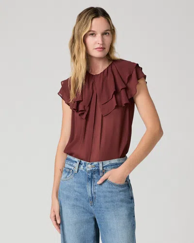 Paige Lucia Blouse In Garnet