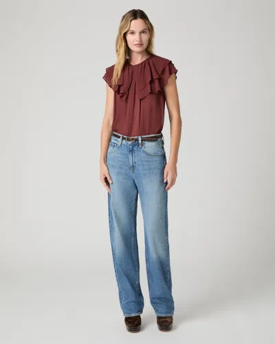 Paige Lucia Blouse In Garnet