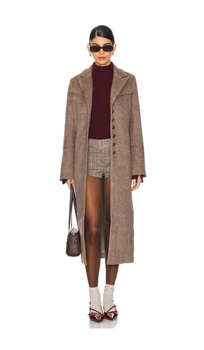 Paige Lucrezia Coat In Rye Brown Multi