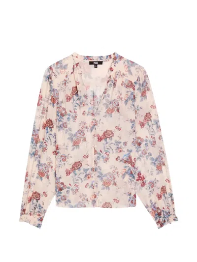 Paige Lula Floral-print Shirt In Pink