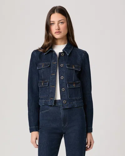 Paige Lydia Stretch Denim Jacket In Blue