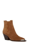 Paige Lyra Pointed Toe Chelsea Boot In Tan