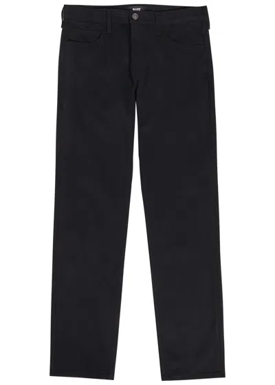 Paige Macneil Slim Straight-leg Twill Trousers In Black